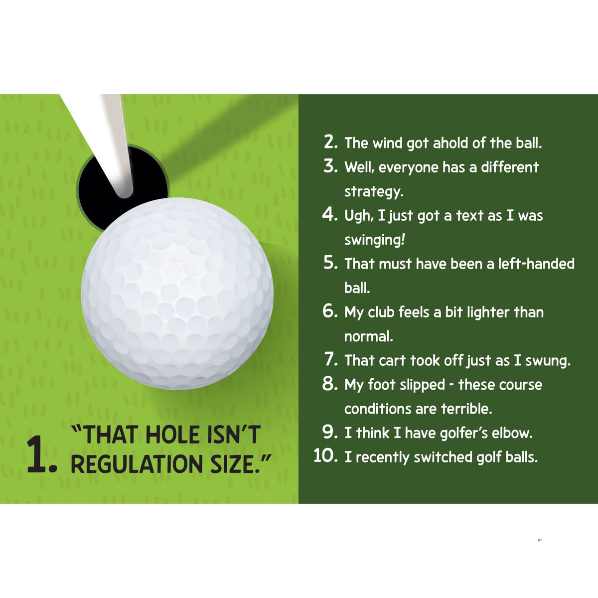 ⛳ Golf Trivia Book Hardcover 96 Pages Funny Facts Humor Gift for Golf Lovers 😂