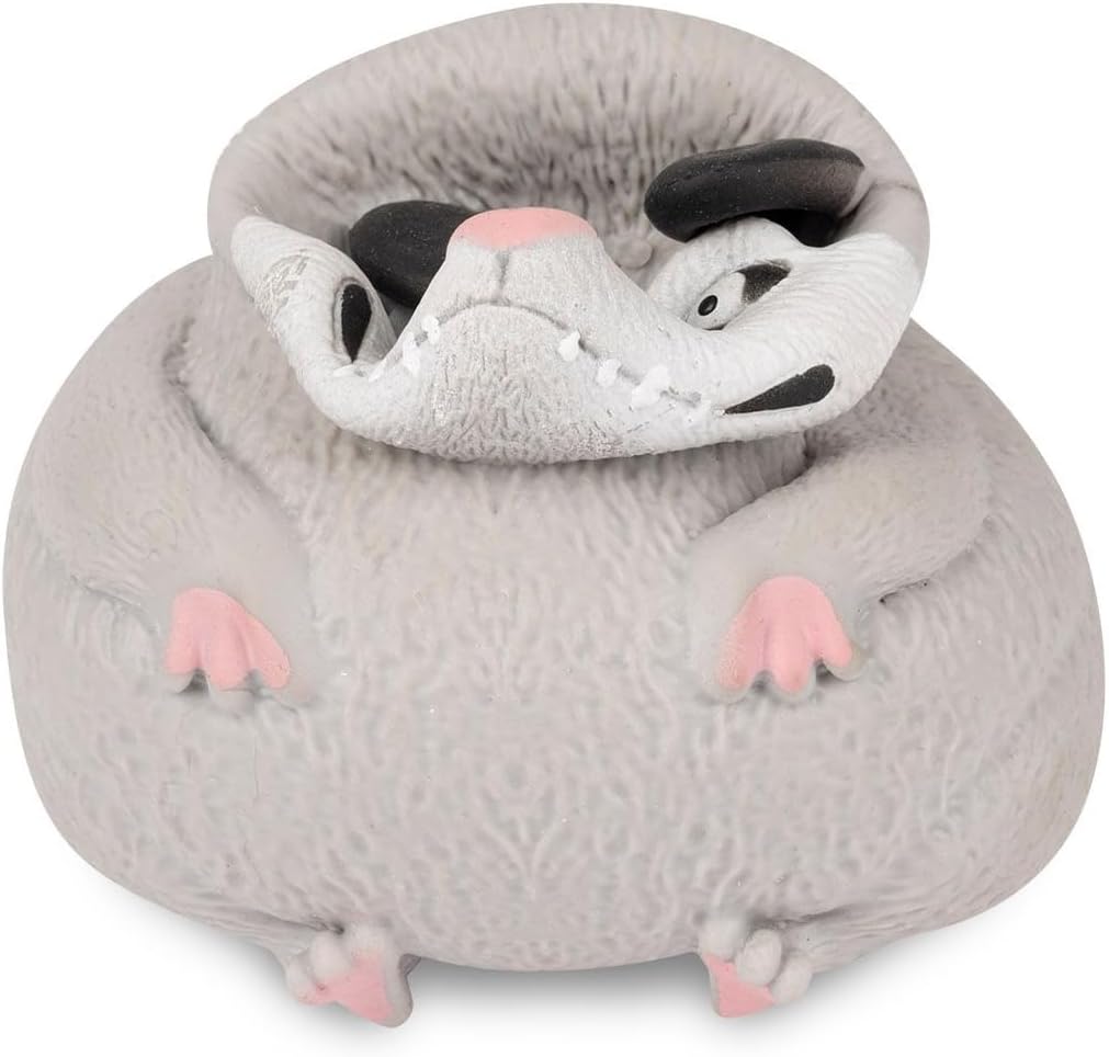 SPLAT POSSUM Squishy Squish Squeezable Stress Figure Toy - Archie McPhee