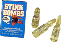 1 Box of 3 Glass Stink Bomb Vials - Stinky Smelly Odor - Gag Prank Joke