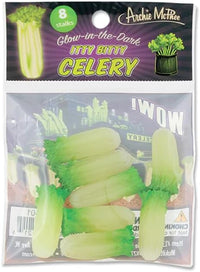 Glow-in-the-Dark Itty Bitty Celery Stalks (Bag of 8) Figurines - Archie McPhee