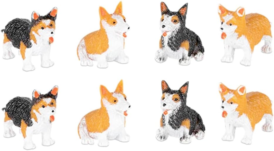 Itty Bitty Corgis (Bag of 8) - Puppy Dog Statue Mini Figurines - Archie McPhee