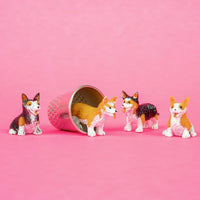 Itty Bitty Corgis (Bag of 8) - Puppy Dog Statue Mini Figurines - Archie McPhee