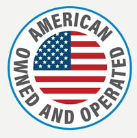 The circular logo, showcasing an American flag at its heart and encircled by the phrase "American Owned and Operated," creates an ideal emblem. This design is perfect for the Statue Liberty Trillion Dollar Bill Funny Fake Money Party Novelty, merging patriotism with creativity for party favor gifts or novelty money bills.