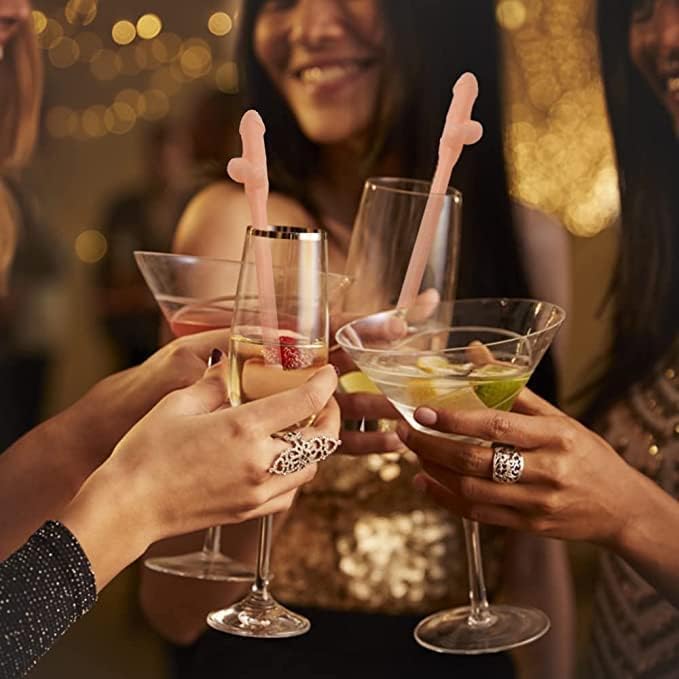 🍹 10pk Cheeky Pecker Party Straws 😂 Fun Bachelorette & Girls Night Out 💃