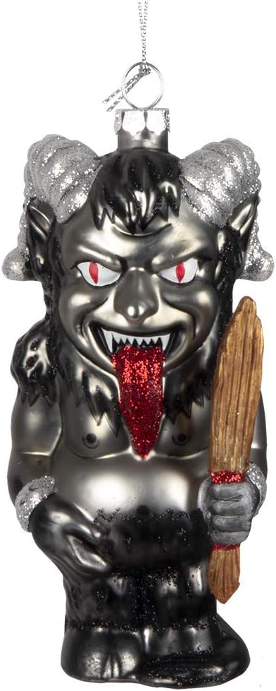 Krampus Ornament - Evil Anti-Santa Claus Art Hand-Blown Glass ® Archie McPhee