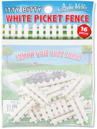 Itty Bitty Fence Sections (Bag of 16) - Mini Dollhouse Figurines - Archie McPhee