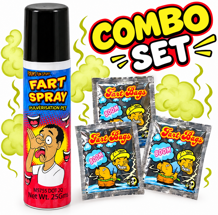 1 CANETTE ASPIRATEUR ASS FART + 3 SACS LIQUIDES FART BOMB - ENSEMBLE COMBO