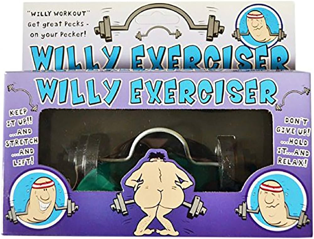 WILLY PECKER EXERCISER Dumbbell - Over Hill Adult Gag Joke Novelty Gift