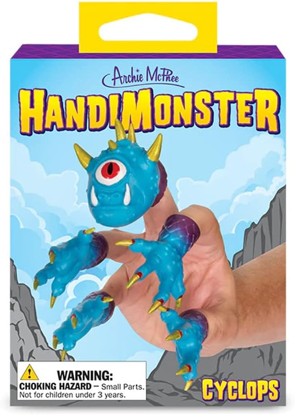 HANDIMONSTER - Cyclopes Monster Finger Tiny Hands Puppet Toy - Archie McPhee