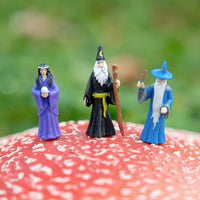 Itty Bitty Wizards (Bag of 9) - Mini Magical Statue Figurines - Archie McPhee