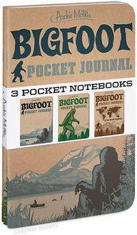 BIGFOOT 3PK Sasquatch Pocket Journal Notebook Diary Sketchbooks - Archie McPhee