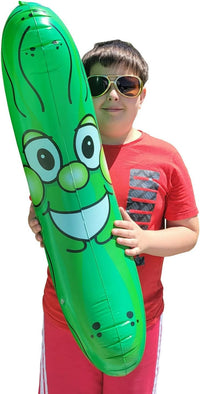 Paquete de 12 - GIGANTE Jumbo 36" verde inflable sonriente PICKLE HEAD (3 PIES) Fideos de vinilo para piscina