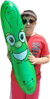Paquete de 12 - GIGANTE Jumbo 36" verde inflable sonriente PICKLE HEAD (3 PIES) Fideos de vinilo para piscina
