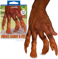 Tiny Finger Hands & Feet (DARK SKIN) Fun Puppet Gag Joke Toys - Archie McPhee