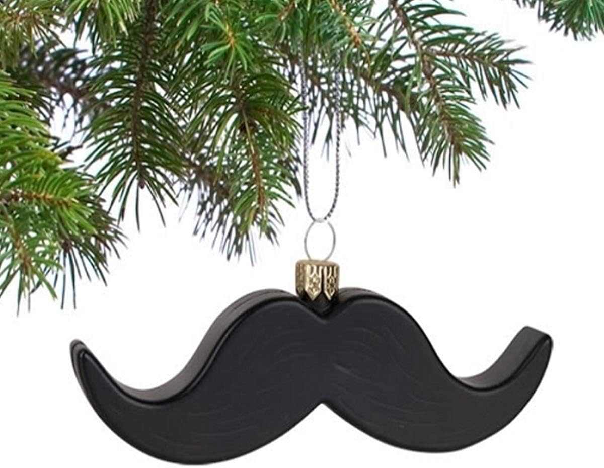 MUSTACHE ORNAMENT - Christmas Tree Hanging Funny Decoration - Archie McPhee