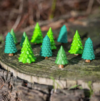 Itty Bitty Forest (Bag of 9)  Dollhouse Toy Tree Figurines - Archie McPhee