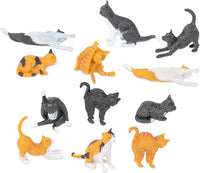 Itty Bitty Cats (Bag of 12) - Tiny Statue Prop Decor Figurines - Archie McPhee