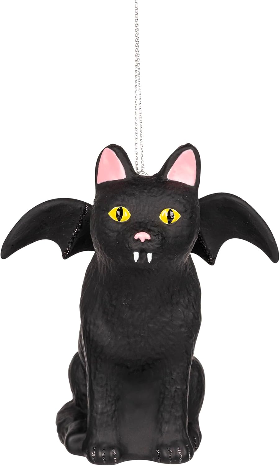 Goth Cat Ornament - Christmas Holiday Art Hand-Blown Glass Decor ® Archie McPhee