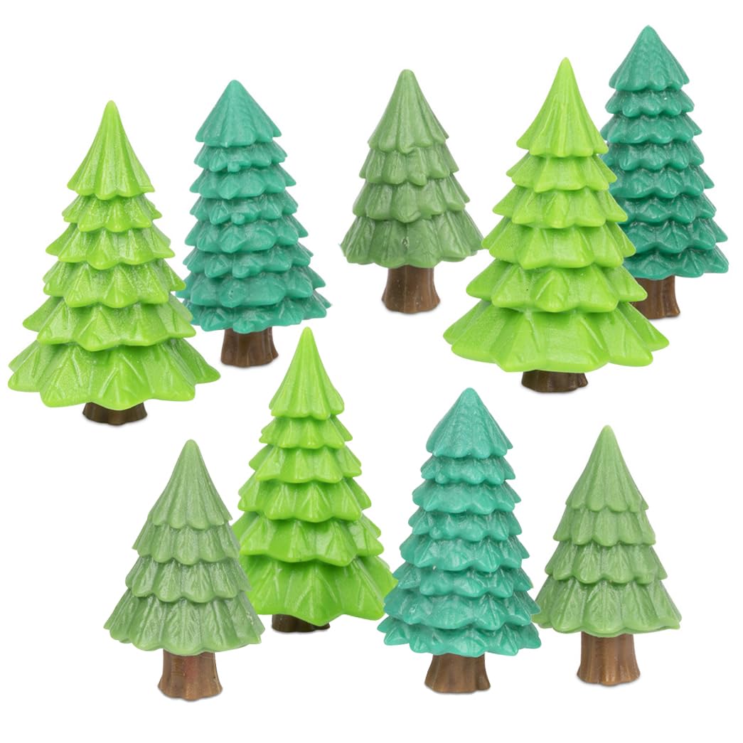 Itty Bitty Forest (Bag of 9)  Dollhouse Toy Tree Figurines - Archie McPhee