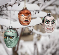 Monster Ornament Set - Holiday Art Decor Hand-Blown Glass ® Archie McPhee