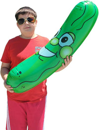 Paquete de 12 - GIGANTE Jumbo 36" verde inflable sonriente PICKLE HEAD (3 PIES) Fideos de vinilo para piscina