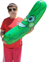 Cabeza de pepinillo inflable gigante - Flotador de piscina de playa Fideos Mordaza Broma Fiesta Diversión