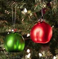 Jingle Butts Ornaments - Chriistmas Holiday Art Hand-Blown Glass ® Archie McPhee