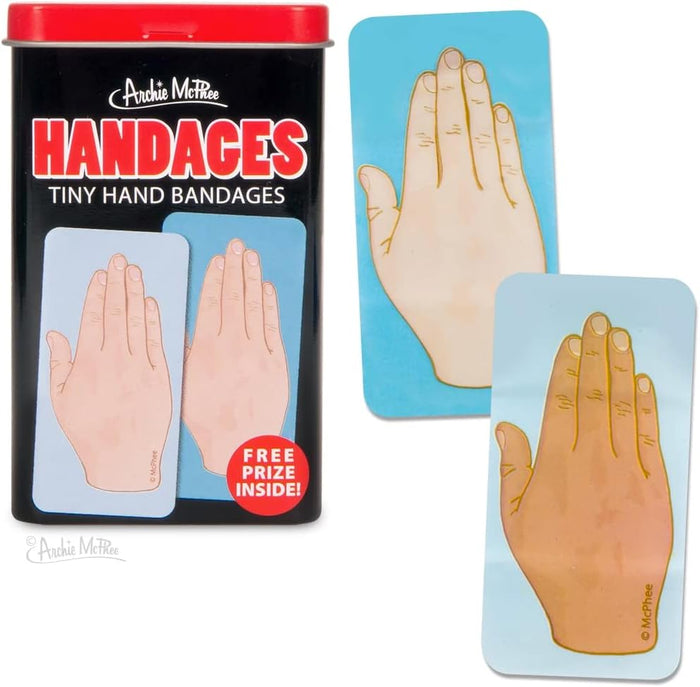 HANDAGES Tiny Hand Bandages in Cute Collectible Tin - Band-Aids  Archie McPhee