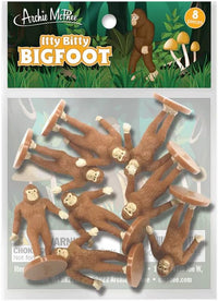 Itty Bitty Bigfoot (Bag of 8) - Mini Sasquatch Figurines - Archie McPhee