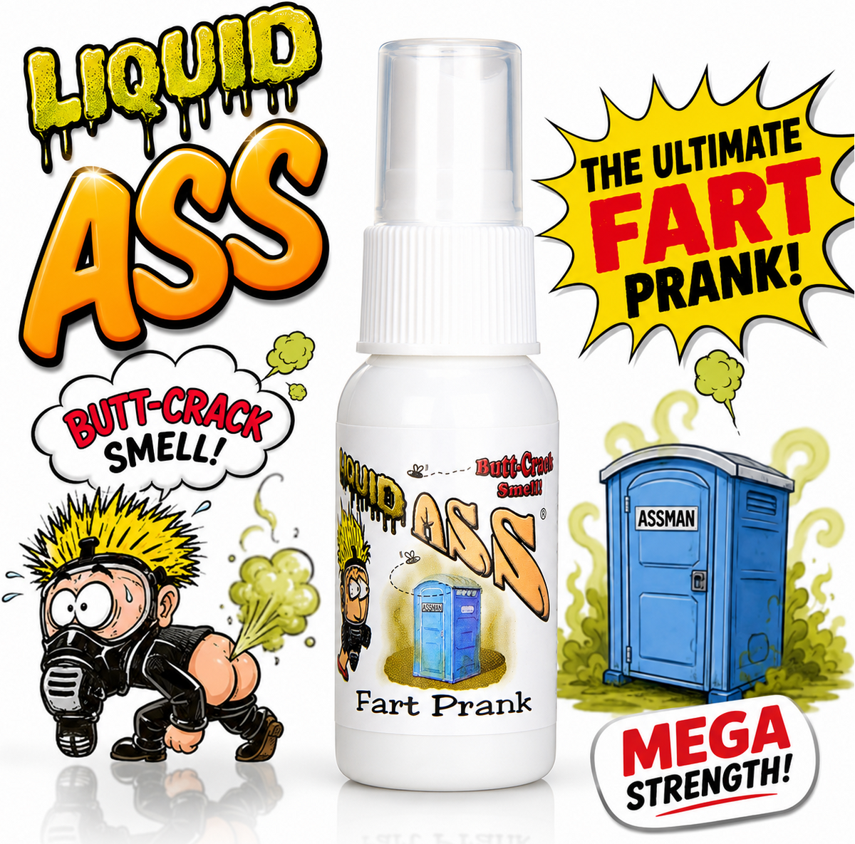LIQUID ASS Stink Fart Spray Mister Bottle - Prank Gag Joke 🚨