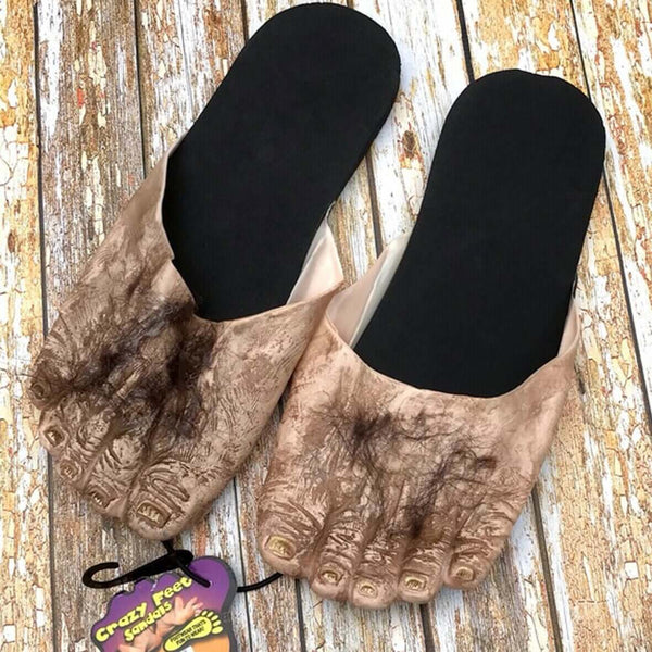 Billy Bob's Big Old Hairy Feet Costume Bigfoot Novelty Slipper Sandals