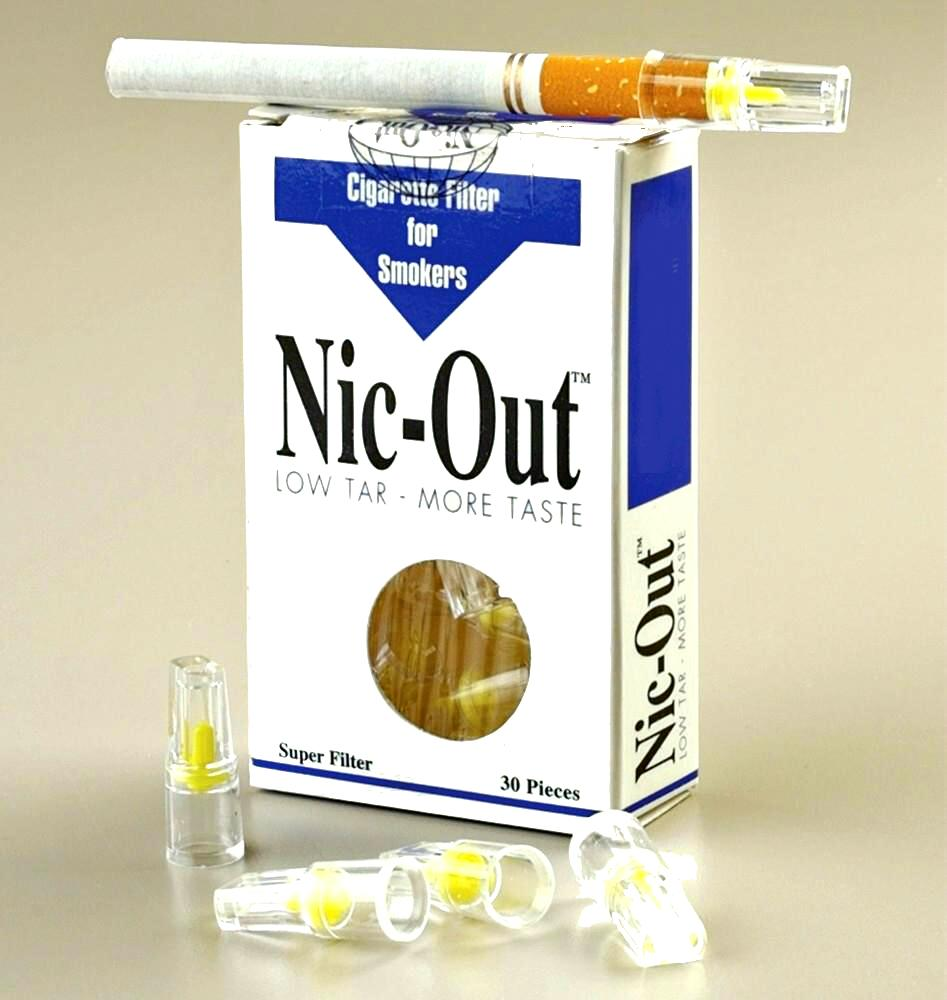 40 Packs Nic Out Disposable Cigarette Plastic Filter Covers (1,200 filters)