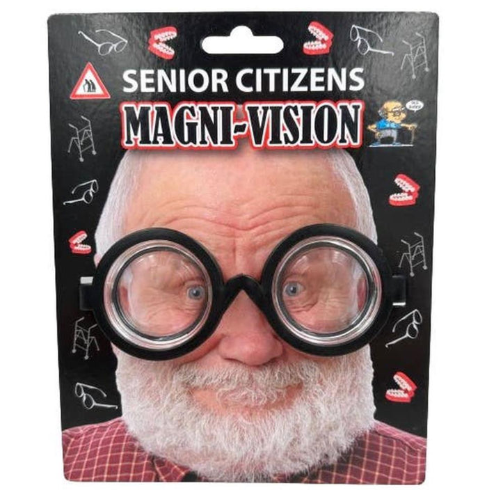 Senior Citizens Old Magni-Vision - Over the Hill Magnify Eyes Glasses Gag Gift