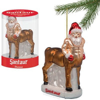 Santaur Ornament - Santa Claus Horse Christmas Hand-Blown Glass ® Archie McPhee