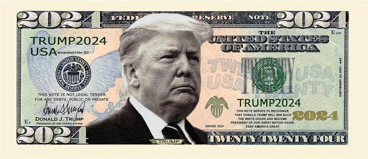 10 TOTAL - President Donald Trump 2024  Novelty Money Bills Party Fake Play Note