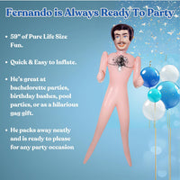 Inflatable Male John Doll Costume for Halloween, Bachelorette Party Gag Blow-Up