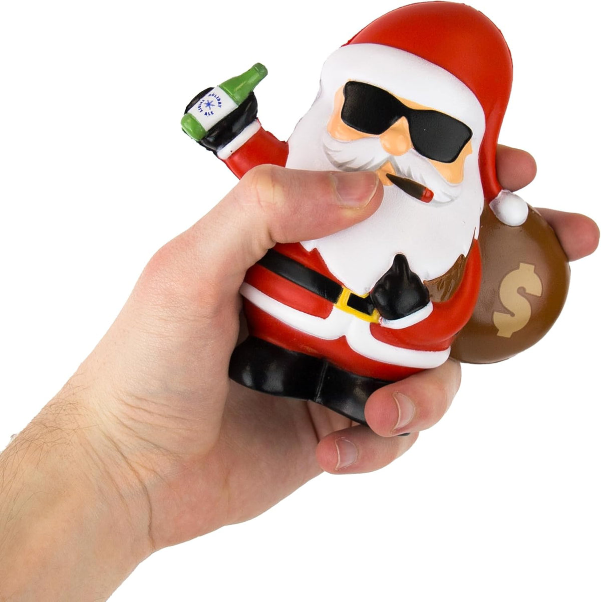 🎅 Funny Bad Santa Talking Stress Toy – Naughty Xmas Gift  | Sound Machine GaG