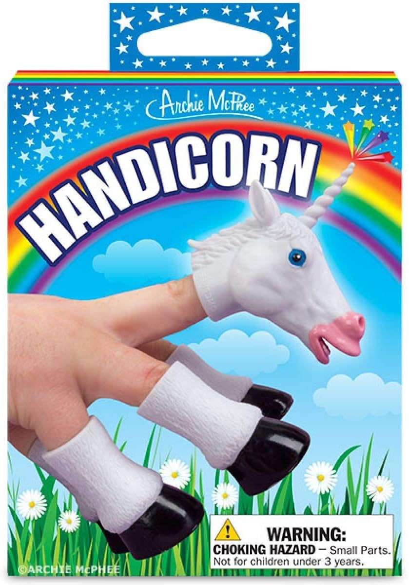 HANDICORN - Magical Unicorn Finger Tiny Hands Puppet Toy - Archie McPhee