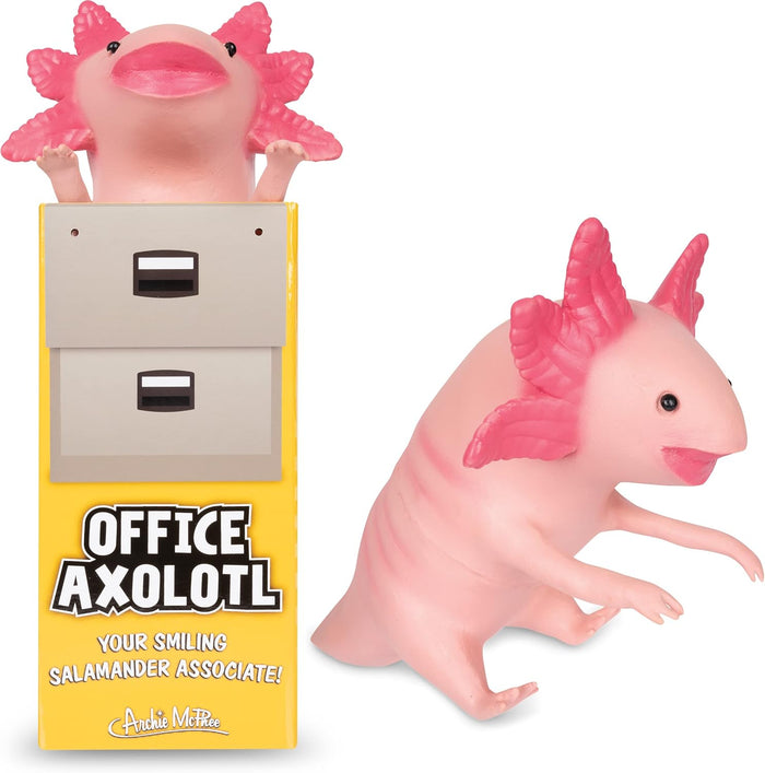 Office Axolotl Buddy Figure - Your New Hang Out Friend Toy  - Archie McPhee