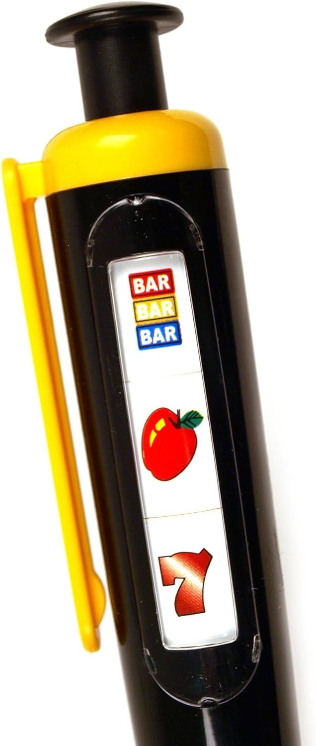 Casino Slot Machine Pen - Push & Spin to Win! ~ Novelty Office Home School Pen