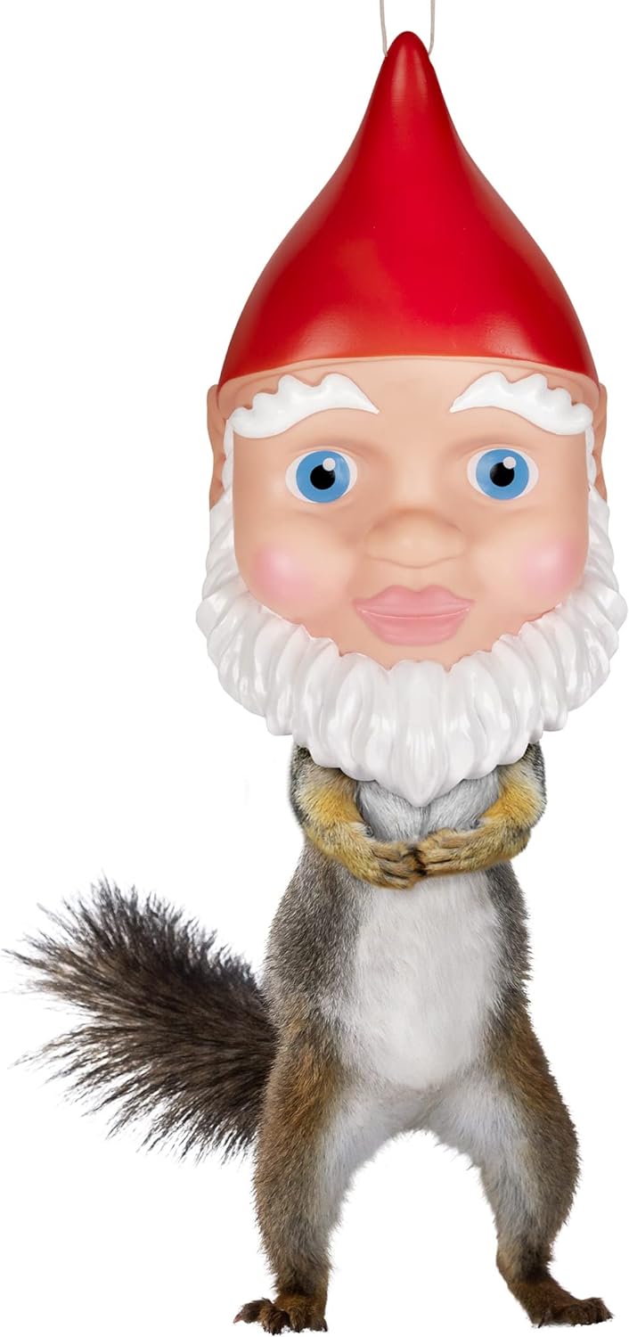 Squirrel Feeder Gnome Head - Wildlife Garden Outdoor Home Gift ~ Archie McPhee