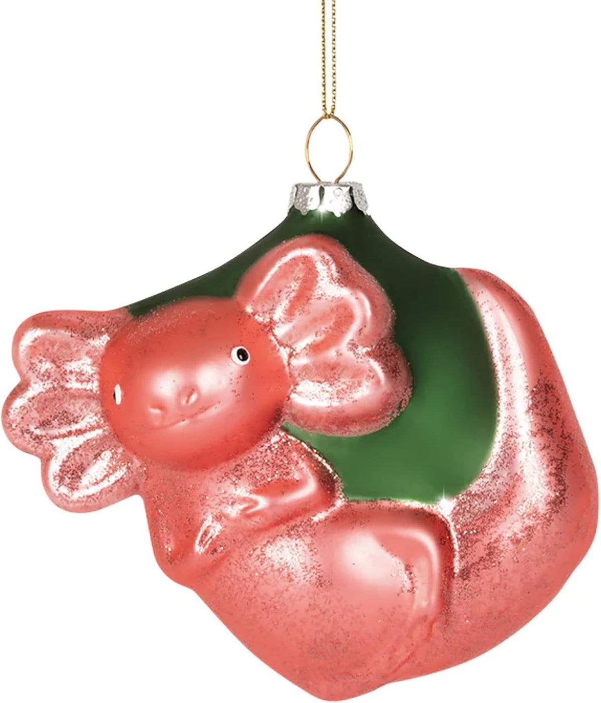 Axolotl Ornament - Christmas Holiday Art Hand-Blown Glass Decor ® Archie McPhee