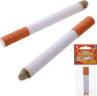 2 cigarrillos de broma, truco de magia de humo falso, accesorio de disfraz, juguete