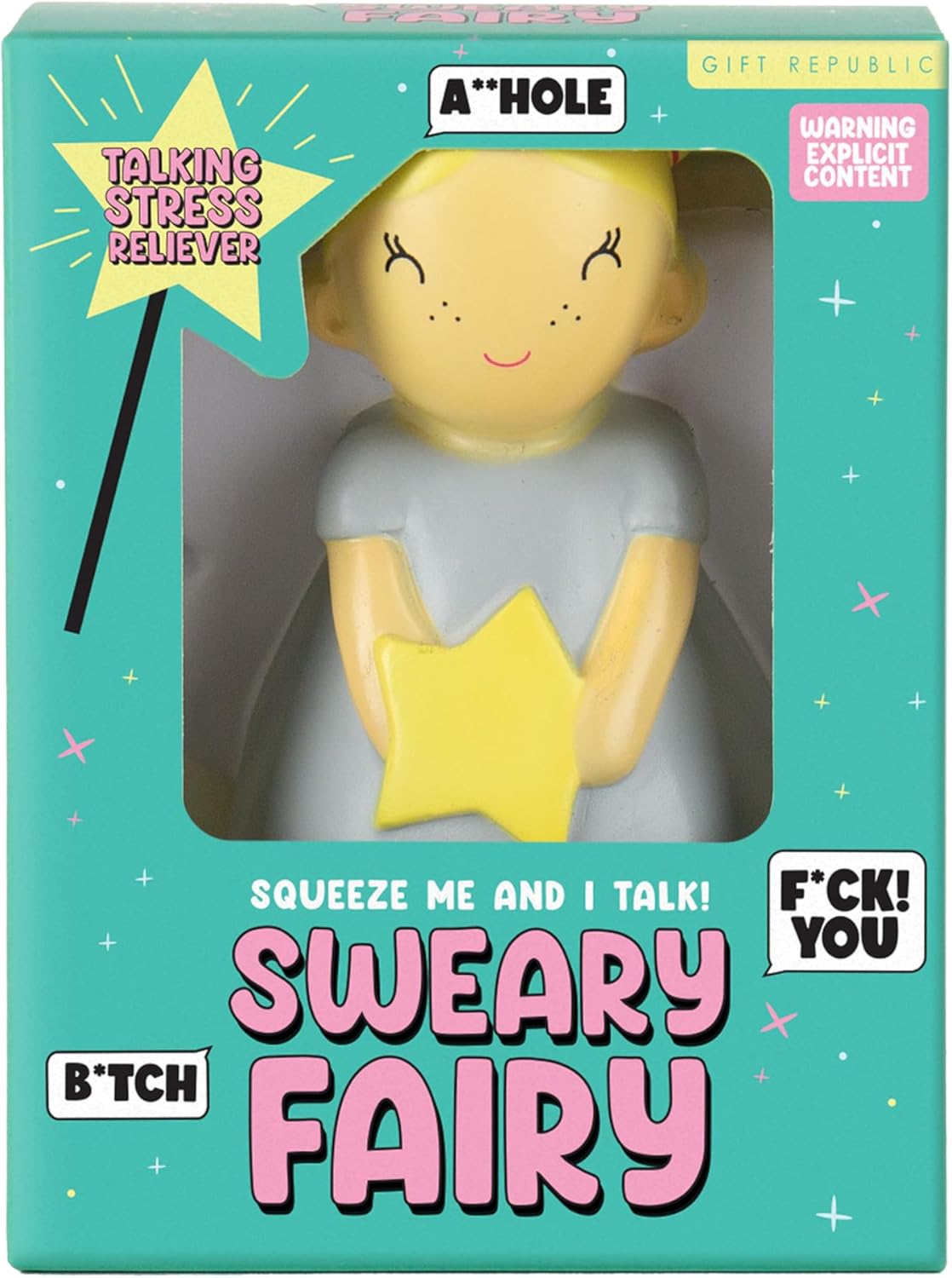 Sweary Fairy – Funny Cursing Stress Toy for Adults | Profanity Sound Gag Gift😇
