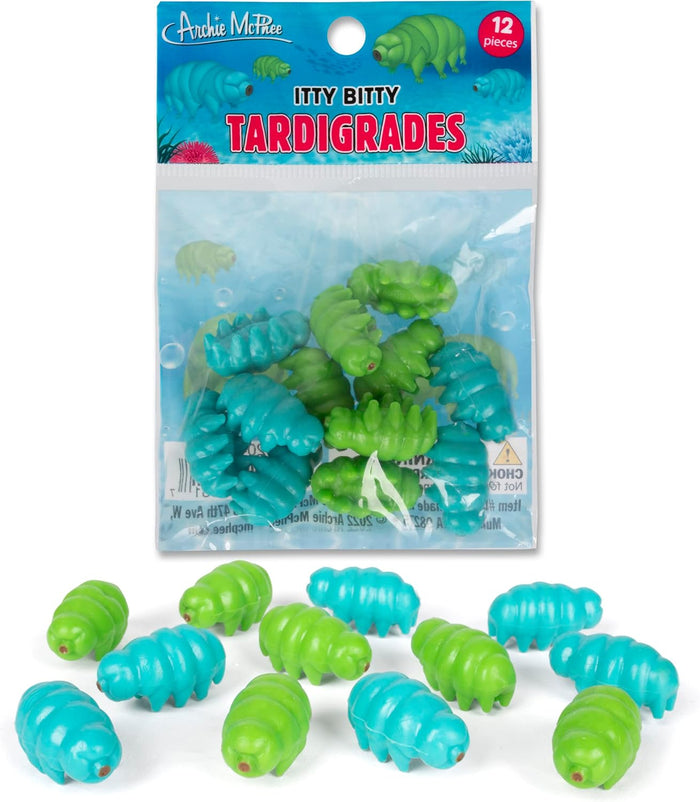 Itty Bitty Tardigrades (Bag of 12) - Miniature Plastic Figurines - Archie McPhee