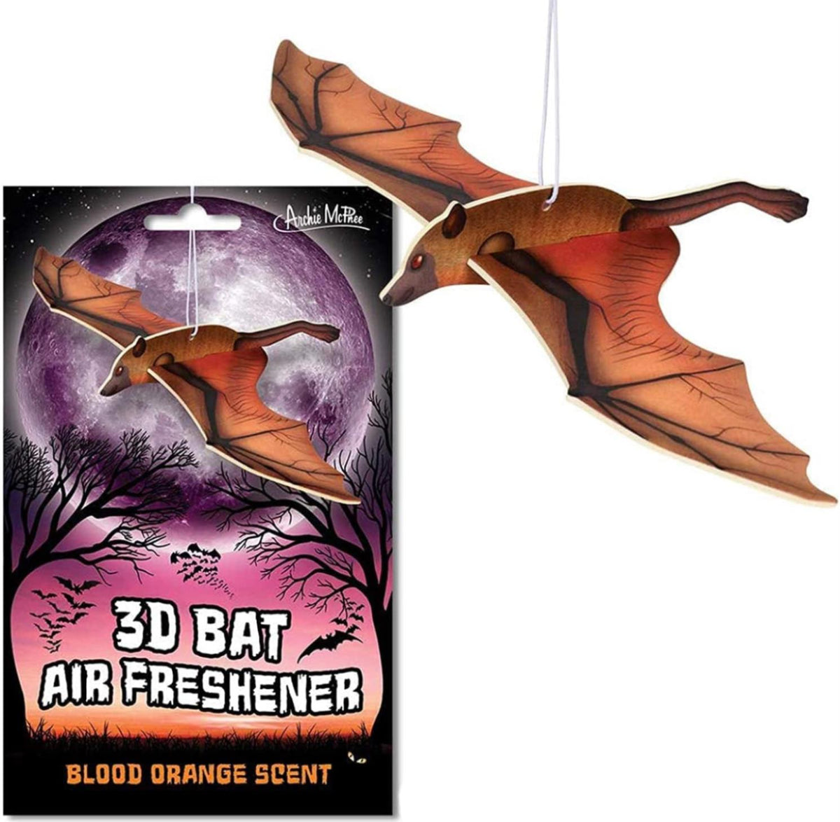 3D BAT Car Air Freshener - Vampire (Blood Orange Scent) - Archie McPhee