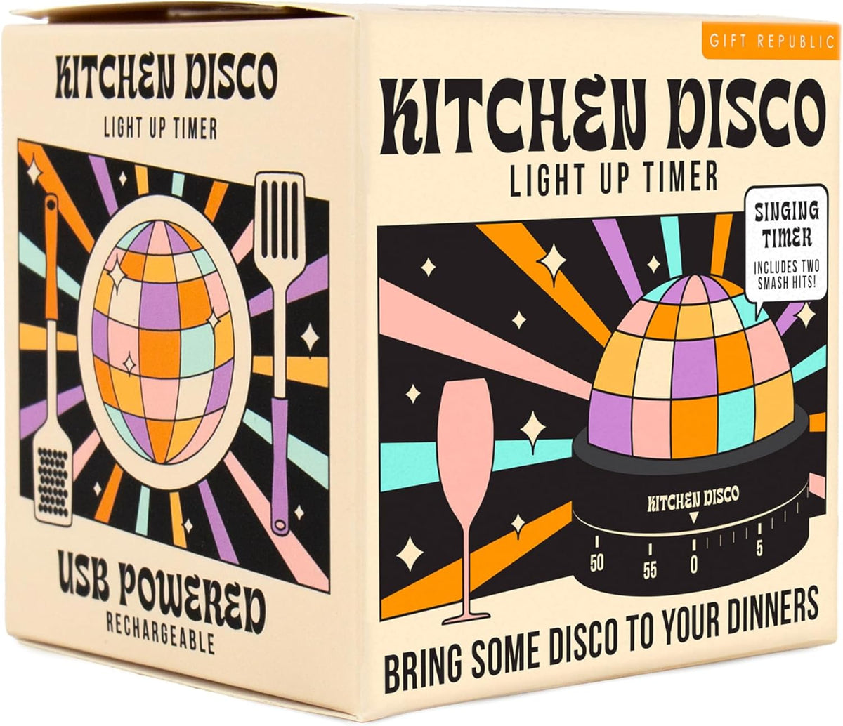 ⏱️ Kitchen Disco Timer – Light-Up 60-Minute Cooking Gadget ✨ USB Rechargeable 🎁