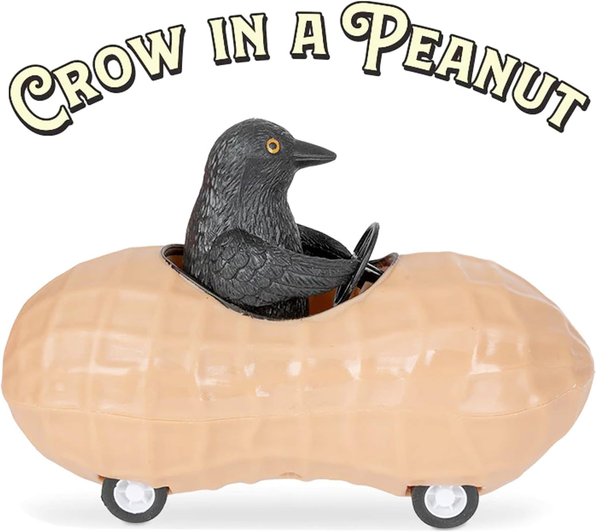 Crow in a Peanut - Cute Pullback Racing Car Child Toy - Archie McPhee