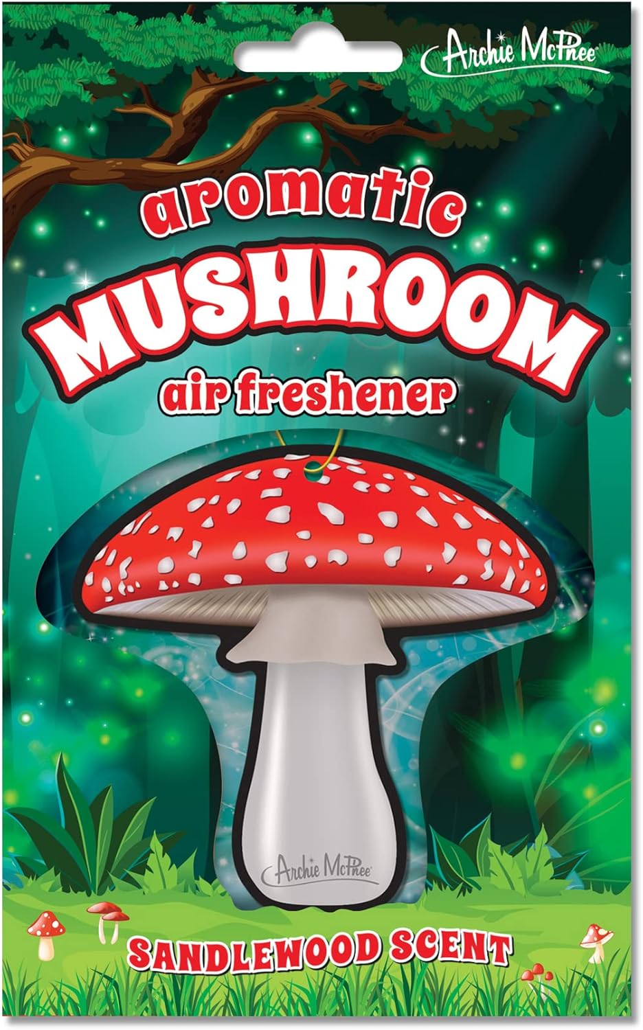 Arommatic Mushroom Car Air Freshener - (Sandlewood Scent) - Archie McPhee