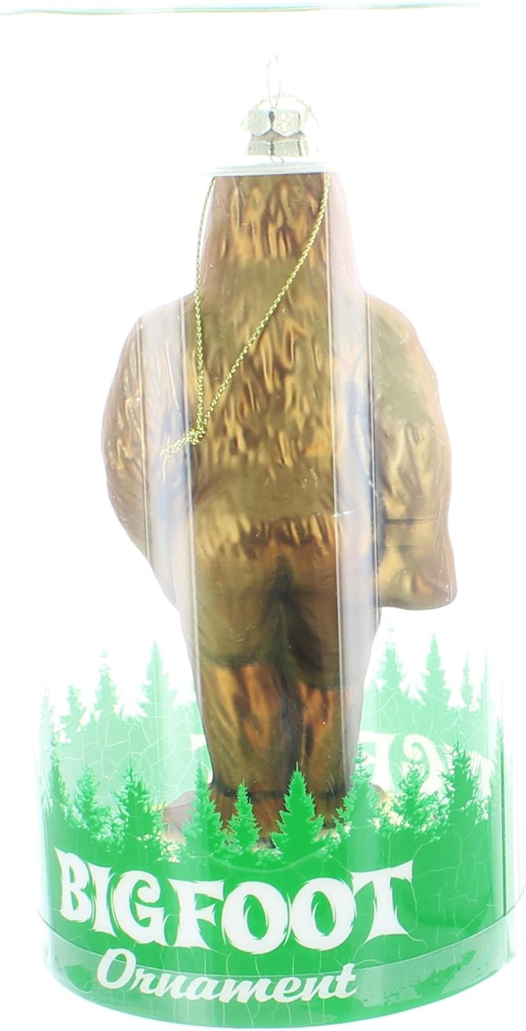 Bigfoot Sasquatch Ornament - Holiday Christmas Hand-Blown Glass ® Archie McPhee